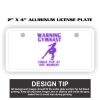 2" X 4" Aluminum License Plate  Thumbnail