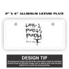 2" X 4" Aluminum License Plate  Thumbnail