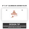 2" X 4" Aluminum License Plate  Thumbnail