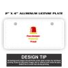 2" X 4" Aluminum License Plate  Thumbnail