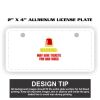 2" X 4" Aluminum License Plate  Thumbnail