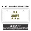 2" X 4" Aluminum License Plate  Thumbnail