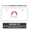 2" X 4" Aluminum License Plate  Thumbnail