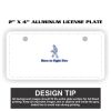 2" X 4" Aluminum License Plate  Thumbnail