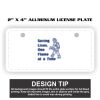 2" X 4" Aluminum License Plate  Thumbnail