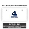 2" X 4" Aluminum License Plate  Thumbnail