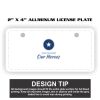 2" X 4" Aluminum License Plate  Thumbnail