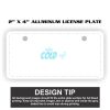 2" X 4" Aluminum License Plate  Thumbnail