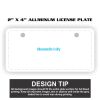 2" X 4" Aluminum License Plate  Thumbnail