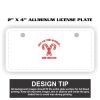 2" X 4" Aluminum License Plate  Thumbnail