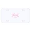 Personalized 3 X 6 Heavy Duty Acrylic / Plastic License Plate Thumbnail