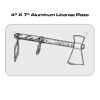 4 X 7 Aluminum License Plate  Thumbnail