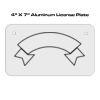 4 X 7 Aluminum License Plate  Thumbnail
