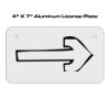 4 X 7 Aluminum License Plate  Thumbnail