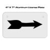 4 X 7 Aluminum License Plate  Thumbnail
