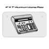 4 X 7 Aluminum License Plate  Thumbnail