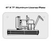 4 X 7 Aluminum License Plate  Thumbnail