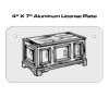 4 X 7 Aluminum License Plate  Thumbnail