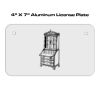 4 X 7 Aluminum License Plate  Thumbnail