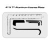 4 X 7 Aluminum License Plate  Thumbnail