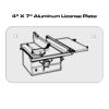 4 X 7 Aluminum License Plate  Thumbnail