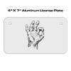 4 X 7 Aluminum License Plate  Thumbnail