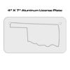 4 X 7 Aluminum License Plate  Thumbnail