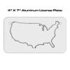 4 X 7 Aluminum License Plate  Thumbnail