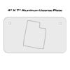 4 X 7 Aluminum License Plate  Thumbnail
