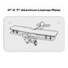 4 X 7 Aluminum License Plate  Thumbnail
