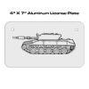 4 X 7 Aluminum License Plate  Thumbnail