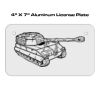 4 X 7 Aluminum License Plate  Thumbnail
