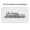 4 X 7 Aluminum License Plate  Thumbnail