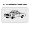 4 X 7 Aluminum License Plate  Thumbnail