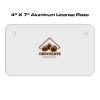 4 X 7 Aluminum License Plate  Thumbnail