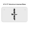 4 X 7 Aluminum License Plate  Thumbnail