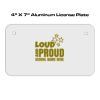 4 X 7 Aluminum License Plate  Thumbnail