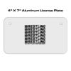 4 X 7 Aluminum License Plate  Thumbnail