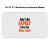 4 X 7 Aluminum License Plate  Thumbnail