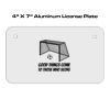 4 X 7 Aluminum License Plate  Thumbnail