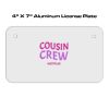 4 X 7 Aluminum License Plate  Thumbnail