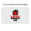 4 X 7 Aluminum License Plate  Thumbnail