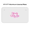 4 X 7 Aluminum License Plate  Thumbnail