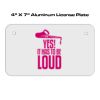 4 X 7 Aluminum License Plate  Thumbnail