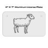 4 X 7 Aluminum License Plate  Thumbnail