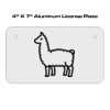4 X 7 Aluminum License Plate  Thumbnail