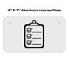 4 X 7 Aluminum License Plate  Thumbnail