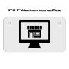 4 X 7 Aluminum License Plate  Thumbnail