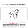 6 X 12 Full Size Aluminum License Plate for Cars and Trucks  Thumbnail