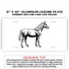 6 X 12 Full Size Aluminum License Plate for Cars and Trucks  Thumbnail